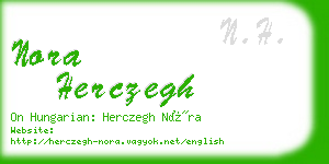 nora herczegh business card